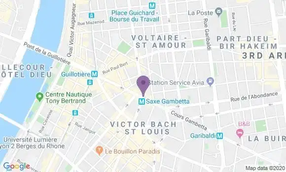 Localisation Société Générale Agence de Lyon Guillotière