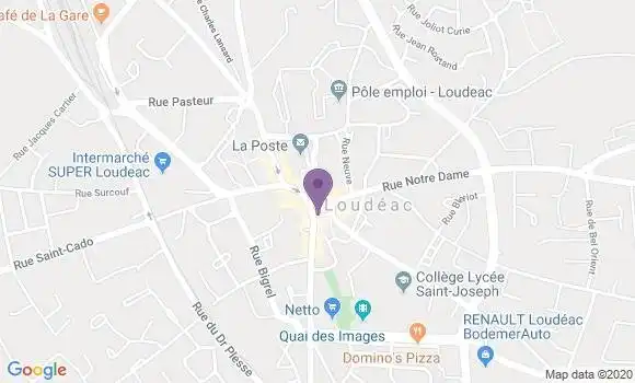 Localisation Société Générale Agence de Loudéac