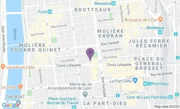 Localisation Société Générale Agence de Lyon Lafayette