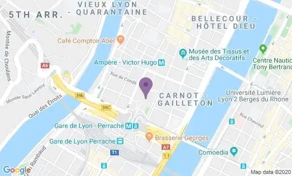 Localisation Société Générale Agence de Lyon Perrache
