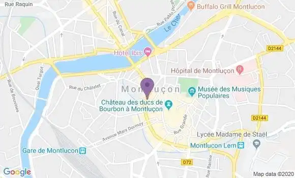Localisation Société Générale Agence de Montluçon
