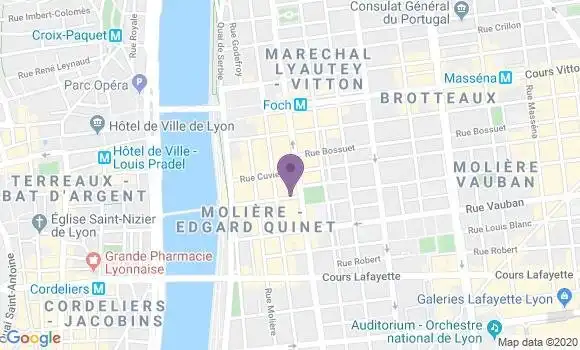 Localisation Société Générale Agence de Lyon Saint Pothin