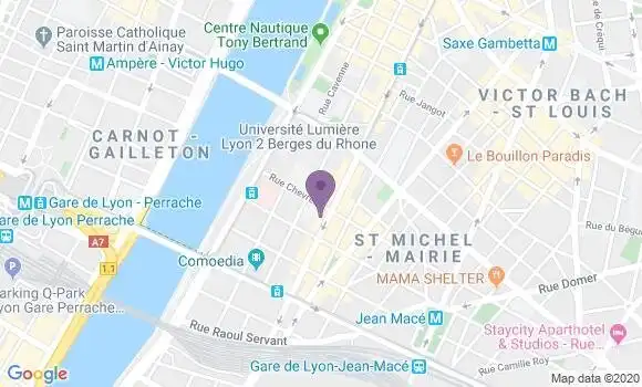 Localisation Société Générale Agence de Lyon Université