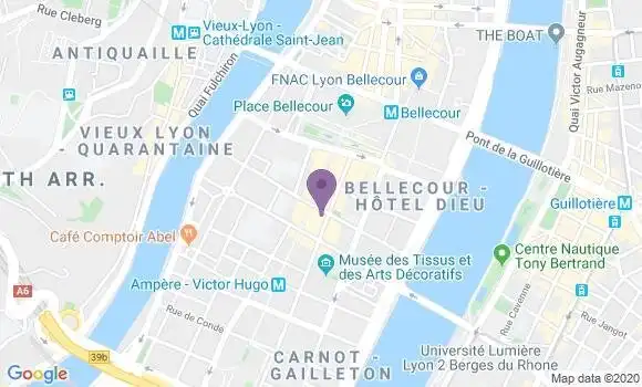 Localisation Société Générale Agence de Lyon Victor Hugo