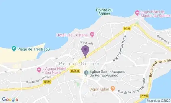 Localisation Société Générale Agence de Perros Guirec