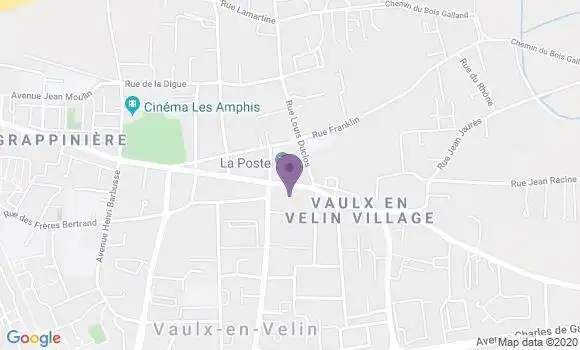 Localisation Société Générale Agence de Vaulx en Velin