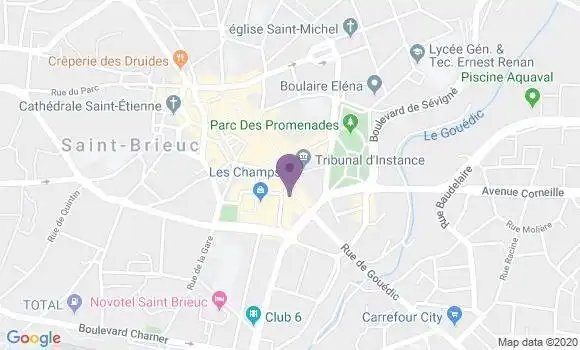 Localisation Société Générale Agence de Saint Brieuc