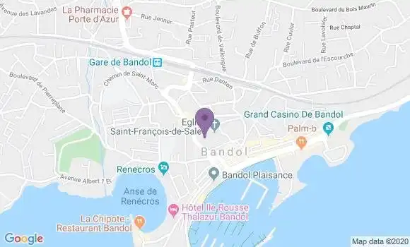 Localisation Société Générale Agence de Bandol