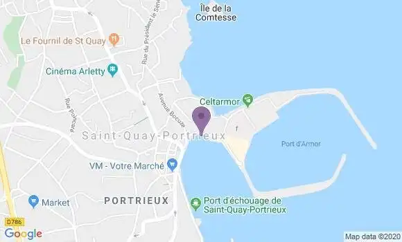 Localisation Société Générale Agence de Saint Quay Portrieux
