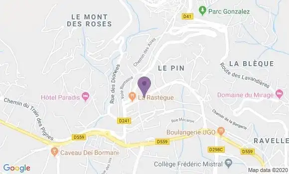 Localisation Société Générale Agence de Bormes les Mimosas le Pin