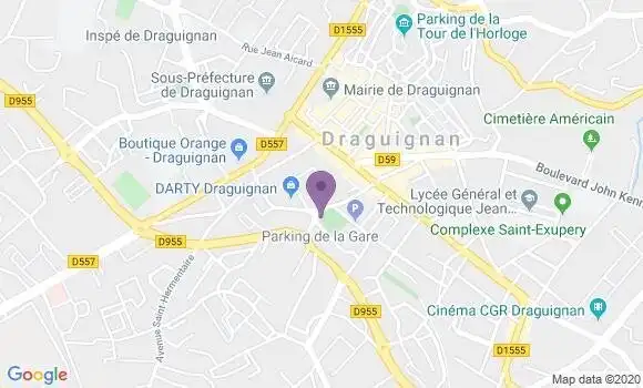 Localisation Société Générale Agence de Draguignan