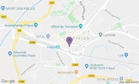 Localisation Société Générale Agence de Fréjus