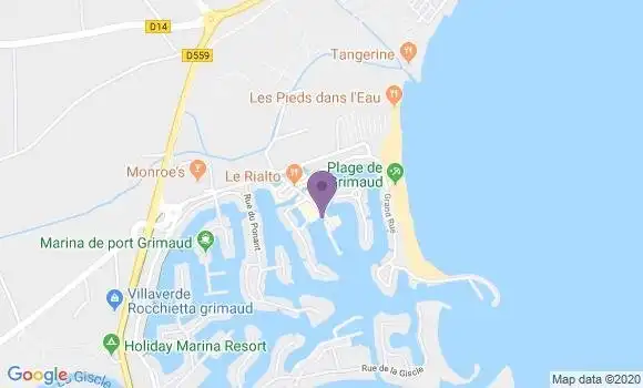 Localisation Société Générale Agence de Port Grimaud