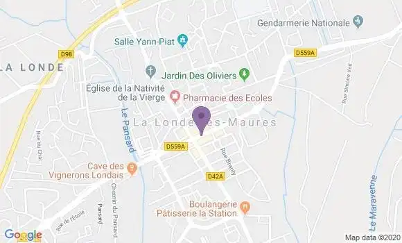 Localisation Société Générale Agence de La Londe les Maures