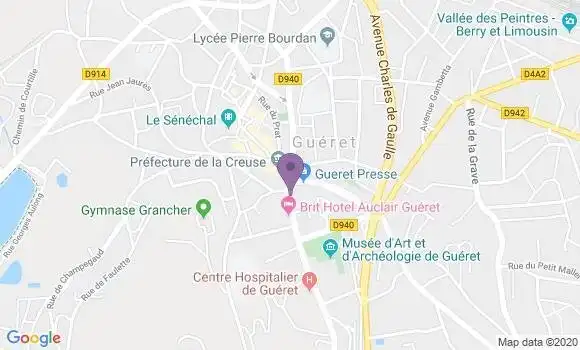 Localisation Société Générale Agence de Guéret