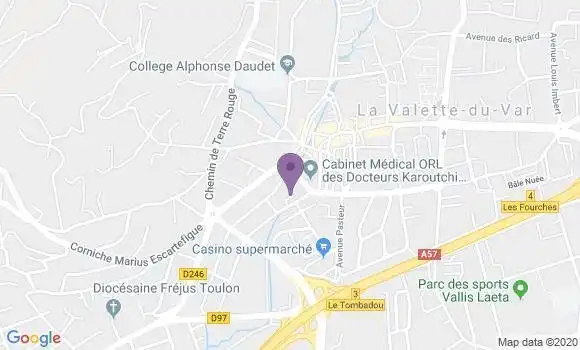 Localisation Société Générale Agence de La Valette du Var