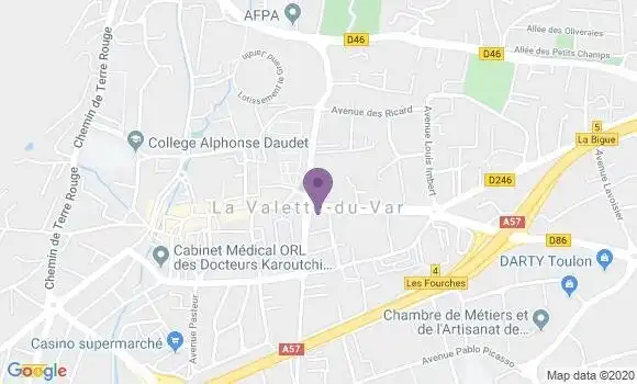 Localisation Société Générale Agence de La Valette du Var Est