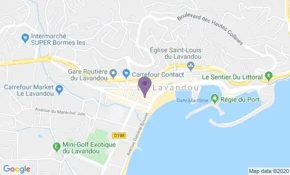 Localisation Société Générale Agence de Le Lavandou