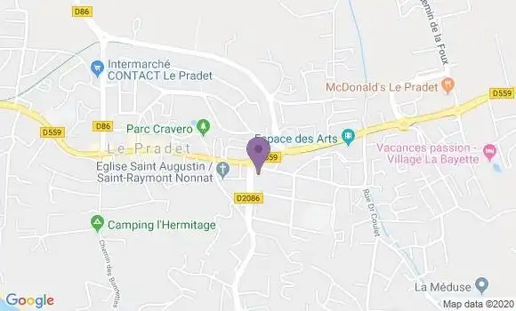 Localisation Société Générale Agence de Le Pradet