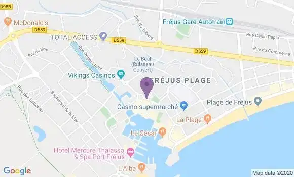 Localisation Société Générale Agence de Fréjus Port