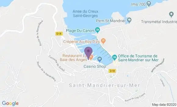 Localisation Société Générale Agence de Saint Mandrier sur Mer