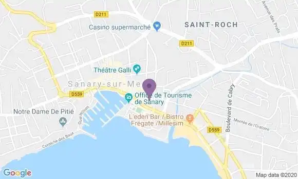 Localisation Société Générale Agence de Sanary sur Mer