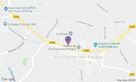 Localisation Société Générale Agence de Six Four les Plages