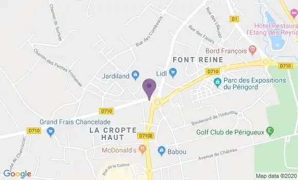Localisation Société Générale Agence de Chancelade