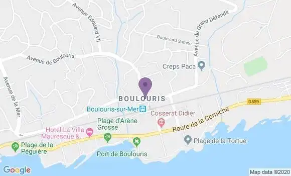 Localisation Société Générale Agence de Saint Raphaël Boulouris