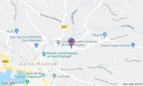 Localisation Société Générale Agence de Saint Raphaël Impérators