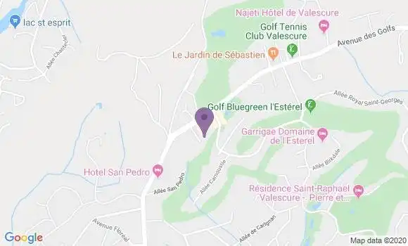 Localisation Société Générale Agence de Saint Raphaël Valescure