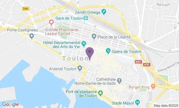 Localisation Société Générale Agence de Toulon