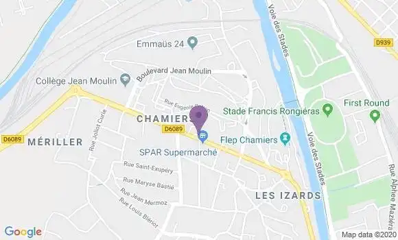 Localisation Société Générale Agence de Coulounieix Chamiers