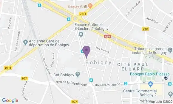 Localisation Société Générale Agence de Bobigny Jaurès