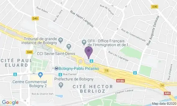 Localisation Société Générale Agence de Bobigny Rostand