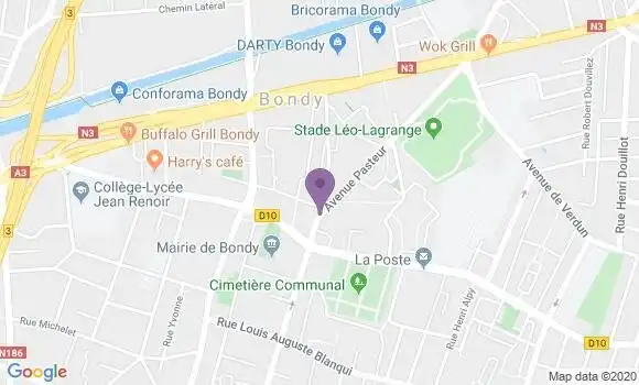 Localisation Société Générale Agence de Bondy
