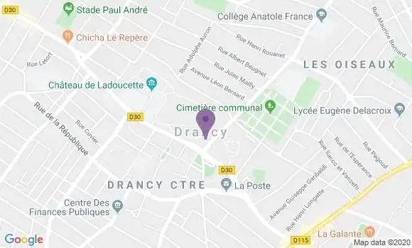 Localisation Société Générale Agence de Drancy Mairie