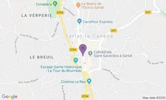 Localisation Société Générale Agence de Sarlat