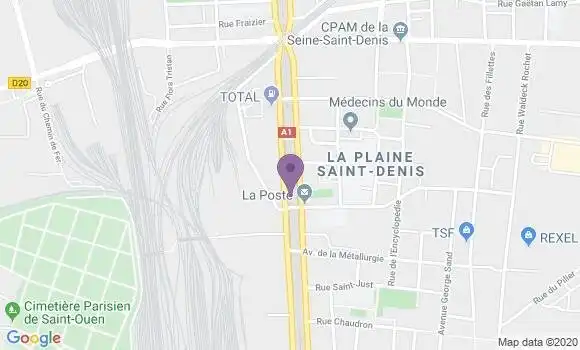 Localisation Société Générale Agence de La Pleine Saint Denis