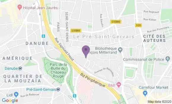 Localisation Société Générale Agence de Le Pré Saint Gervais