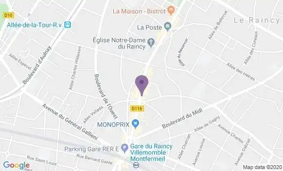 Localisation Société Générale Agence de Le Raincy