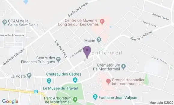 Localisation Société Générale Agence de Montfermeil