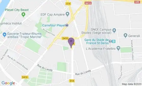 Localisation Société Générale Agence de Saint Denis