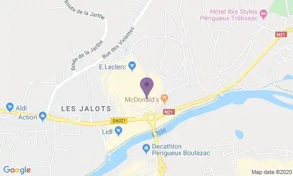 Localisation Société Générale Agence de Trélissac