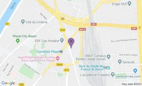 Localisation Société Générale Agence de Saint Denis Carrefour Pleyel