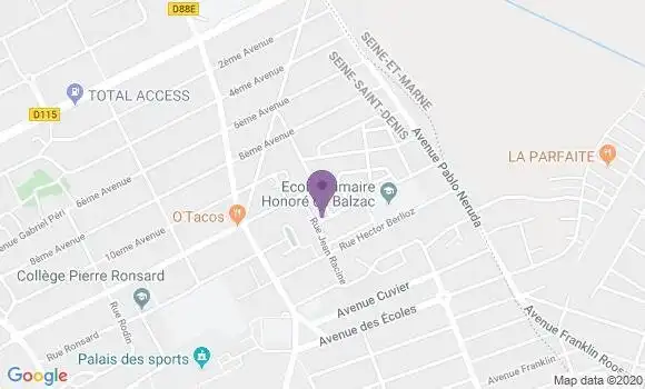 Localisation Société Générale Agence de Tremblay en France Bizet