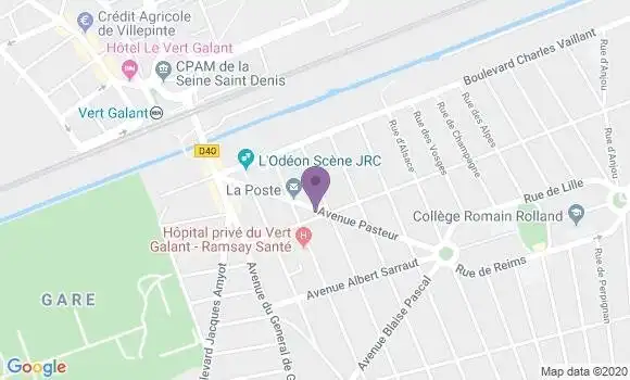 Localisation Société Générale Agence de Tremblay en France Vert Galant