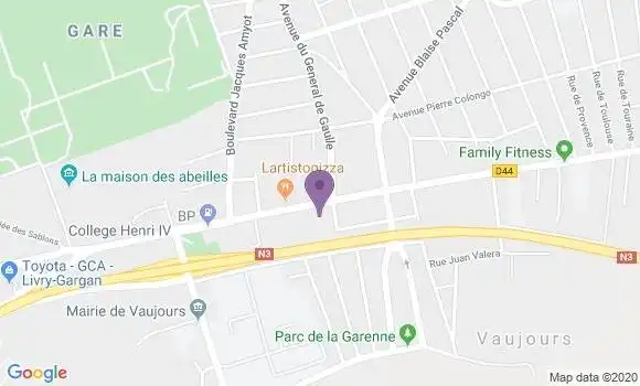 Localisation Société Générale Agence de Vaujours