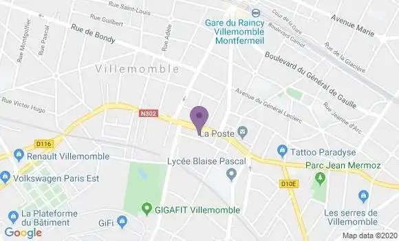 Localisation Société Générale Agence de Villemomble