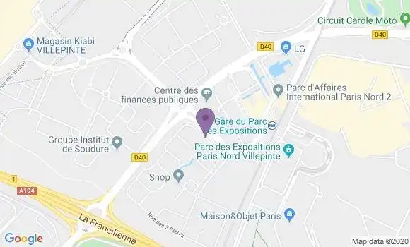 Localisation Société Générale Agence de Villepinte Roissy